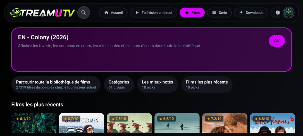 StreamuTV Player Mobile VOD